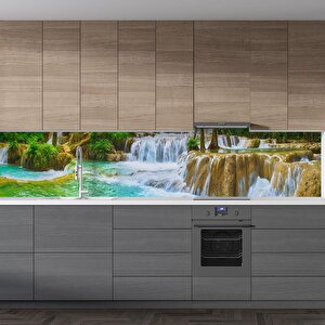 Mutfak Tezgah Arası Folyo Fayans Kaplama Folyosu Tat See Laos 60x500 cm
