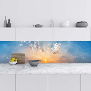 Mutfak Tezgah Arası Folyo Fayans Kaplama Folyosu Gün Doğumu 60x200 cm