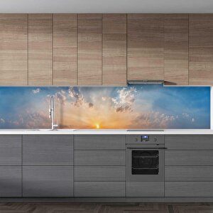 Mutfak Tezgah Arası Folyo Fayans Kaplama Folyosu Gün Doğumu 60x200 cm
