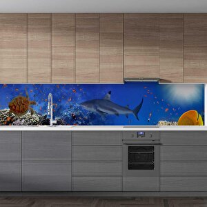 Mutfak Tezgah Arası Folyo Fayans Kaplama Folyosu Kızıldeniz Mısır 60x500 cm