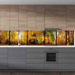 Mutfak Tezgah Arası Folyo Fayans Kaplama Folyosu Sonbahar 60x300 cm