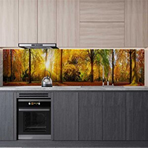 Mutfak Tezgah Arası Folyo Fayans Kaplama Folyosu Sonbahar 60x300 cm