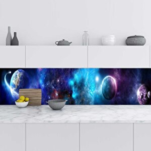 Mutfak Tezgah Arası Folyo Fayans Kaplama Folyosu Uzay 60x500 cm
