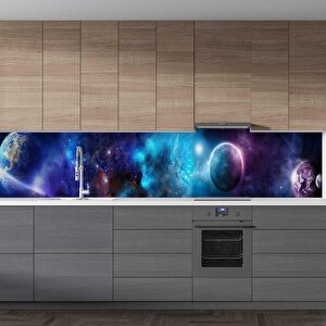 Mutfak Tezgah Arası Folyo Fayans Kaplama Folyosu Uzay 60x300 cm