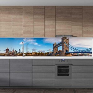 Mutfak Tezgah Arası Folyo Fayans Kaplama Folyosu Londra Silüet 60x400 cm 