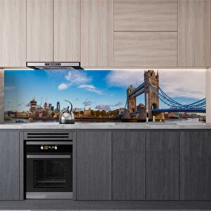 Mutfak Tezgah Arası Folyo Fayans Kaplama Folyosu Londra Silüet 60x400 cm 
