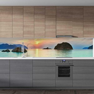 Mutfak Tezgah Arası Folyo Fayans Kaplama Folyosu Condao Vietnam 60x100 cm