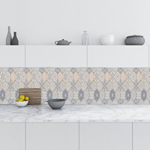 Mutfak Tezgah Arası Folyo Fayans Kaplama Folyosu Türk Osmanlı Motif 60x300 cm