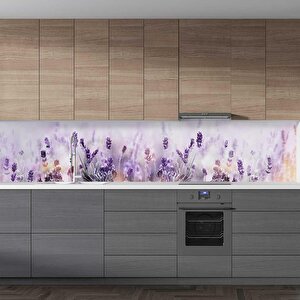 Mutfak Tezgah Arası Folyo Fayans Kaplama Folyosu Lavanta Çiçek 60x100 cm