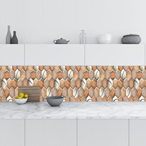 Mutfak Tezgah Arası Folyo Fayans Kaplama Folyosu Rustik Duvar Seramik Karo 60x300 cm