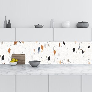 Mutfak Tezgah Arası Folyo Fayans Kaplama Folyosu Terrazzo Stone 60x100 cm