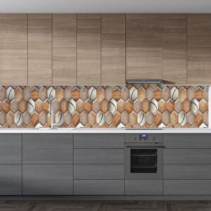 Mutfak Tezgah Arası Folyo Fayans Kaplama Folyosu Rustik Duvar Seramik Karo 60x100 cm