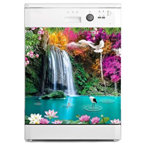 Bulaşık Makinesi Sticker Kaplama Beyaz Eşya Kaplama Doğal Şelale