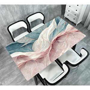 Masa Kaplama Folyosu Mobilya Masa Kaplama Folyoları Pastel Pembe Ebru