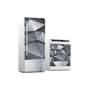 Buzdolabı Ve Bulaşık Makinası Beyaz Eşya Sticker Kaplama 3d Metal