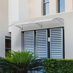 Kapı Üstü Pratik Sundurma 240 X 80 Cm Gri