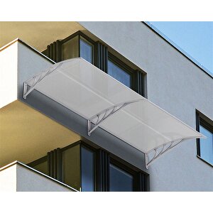 Kapı Üstü Pratik Sundurma 200 X 100 Cm Gri
