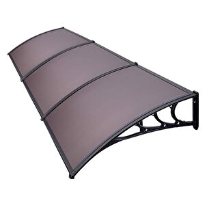 Kapı Üstü Pratik Sundurma 300 X 100 Cm Siyah