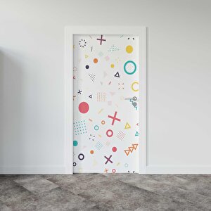 Kapı Giydirme Kapı Sticker Folyosu Geometrik Şekiller