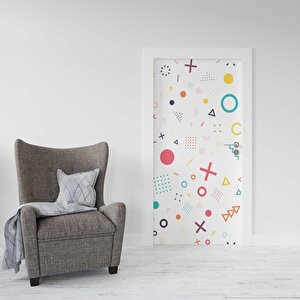 Kapı Giydirme Kapı Sticker Folyosu Geometrik Şekiller