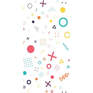 Kapı Giydirme Kapı Sticker Folyosu Geometrik Şekiller