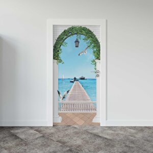 Kapı Giydirme Kapı Sticker Folyosu Deniz Kuş