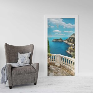 Kapı Giydirme Kapı Sticker Folyosu Balkon Deniz