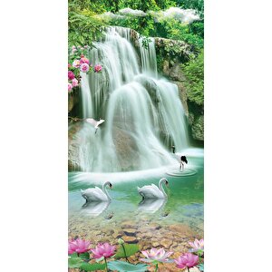 Kapı Giydirme Kapı Sticker Folyosu 3d Şelale