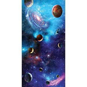 Kapı Giydirme Kapı Sticker Folyosu Uzay Galaksi