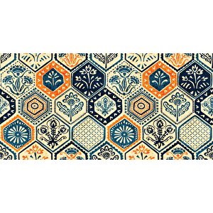 Yer Kaplama Zemin Kaplama Folyosu 65x130 Cm Hexagon