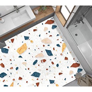 Yer Kaplama Zemin Kaplama Folyosu 65x130 Cm Terrazzo Renkli Mermer