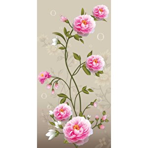 Kapı Giydirme Kapı Sticker Folyosu Pembe Gül