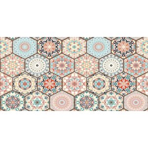 Yer Kaplama Zemin Kaplama Folyosu 65x130 Cm Luxury Mandala