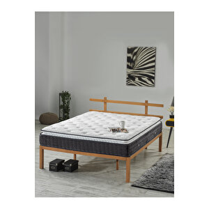 Antrasit Ultra Ortopedik Lara Pedli Paket Yaylı Tavşan Tüyü Kumaş Yatak 100x200 cm
