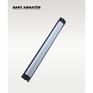 36w Siyah Led Bant Armatür 3200K Sarı Işık - 2 Adet