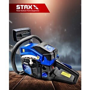 Staxx Power Turbox970 52cc Benzinli Ağaç Kesme Motorlu Testere Hızar Turuncu + Gözlük Eldiven