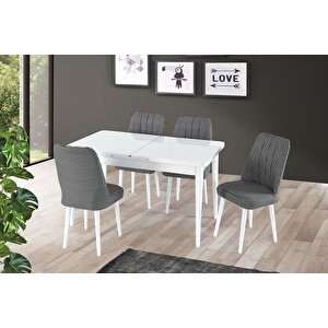 Kelebek Masa Ve Berjer Sandalye Takimi, Beyaz, Kazayaği, 130x80