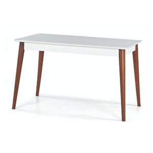 Mi̇lano Di̇kdörtgen Masa, Beyaz Açik Cevi̇z, 125x80