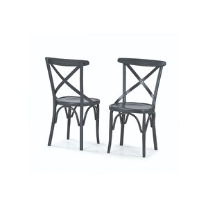 Thonet Çarpı Çitali Sandalye, Antrasi̇t