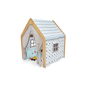 Çocuk Oyun Evi / Çadırı - Ahşap Mavi