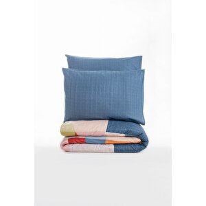 Modern Tek Kişilik Nevresim Takımı Cosy Mavi