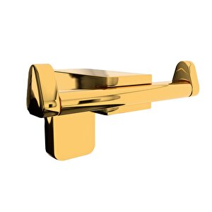 F 1 Serisi Paslanmaz Duvara Monte Kare Havluluk-k.kağıtlık-bornoz Seti Gold