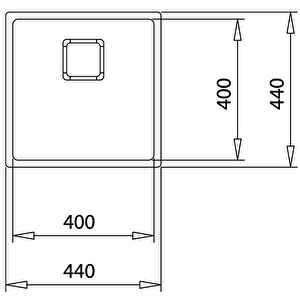 Flexlınea 40.40 Pureclean Çelik Eviye 115000053