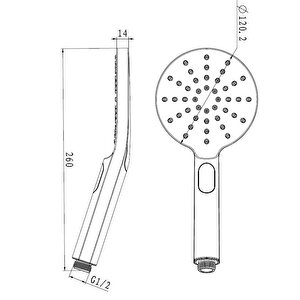 Air Touch Eco 120r Elduşu 3 Fonksiyonlu Çap 12 Cm Mat Siyah