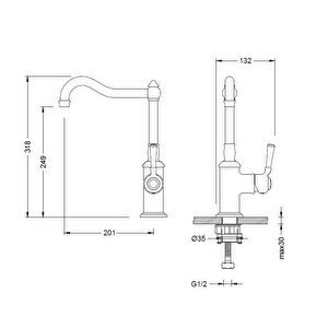 Burlington Eviye Bataryası-krom 1004-0090
