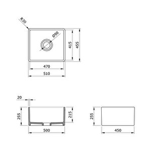 Lavello Mutfak Eviyesi 51 Cm Parlak Beyaz 1136-001-0120-03