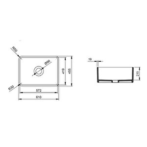 Bocchi Lavello Dekorlu Mutfak Eviyesi 61 Cm Beyaz 1099-001-0120