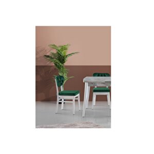 Kasti̇lya Masa Ve Pri̇me Sandalye Takımı Yeşi̇l 130 x 80 Cm