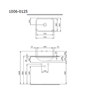 Scala Tezgahaltı Lavabo 55 Cm Mat Yasemin 1006-007-0125