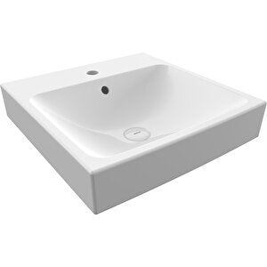 Scala Tezgahüstü Lavabo 48x48 Parlak Beyaz 1076-001-0126